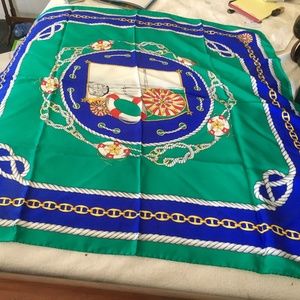 Blue and green fendi scarf